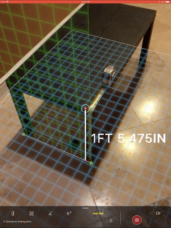 Screenshot #6 pour AR Tape Measure: Air Measure