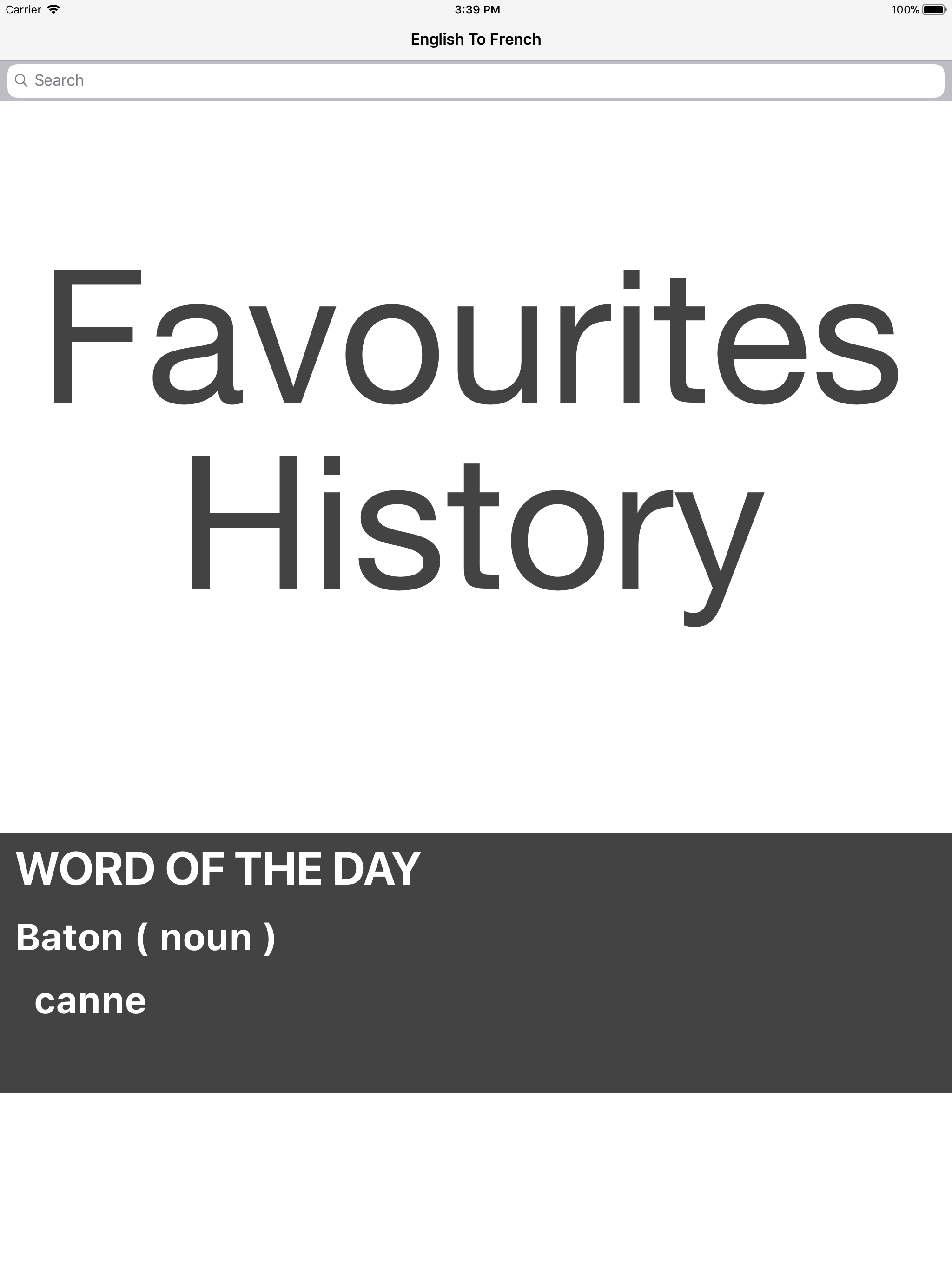 English To French Dictionary