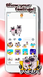 love stickers: sweet cats iphone screenshot 3