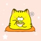 Pudgy Cat Yellow Animated app icon - Stickers app for iPhone