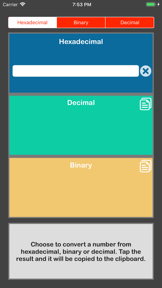 Hex to Decimal Converter screenshot