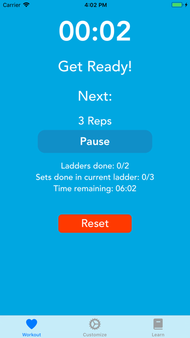 Screenshot #1 pour Ladder Workout Timer