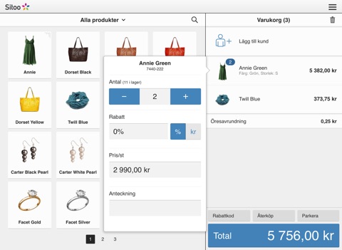 Sitoo POS screenshot 3