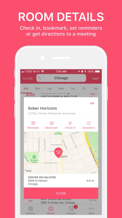 Pink Cloud: AA Meeting Finder