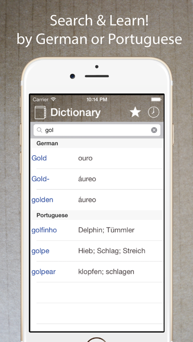 Screenshot #1 pour German Portuguese Dictionary +