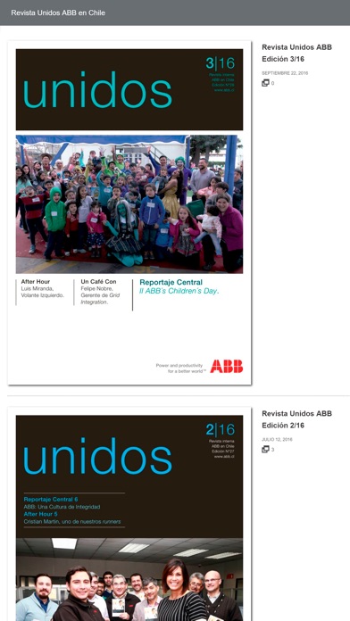 Revista Unidos ABB en Chile screenshot 2