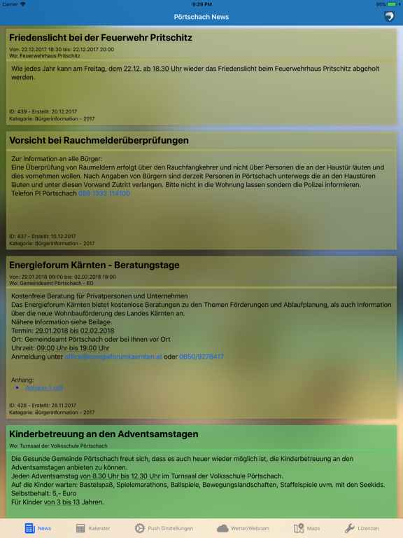 Screenshot #4 pour Pörtschach News