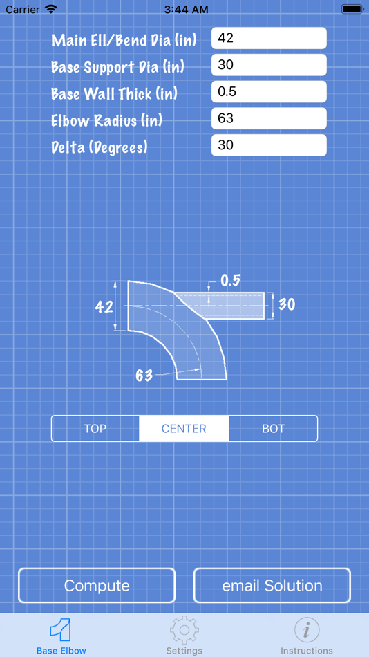 #2. Piping Base Elbow Layout Calc (iOS) 由: Jean-Paul Lanaux