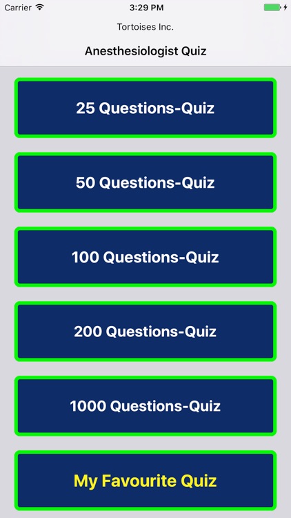 Anesthesiologist Quiz