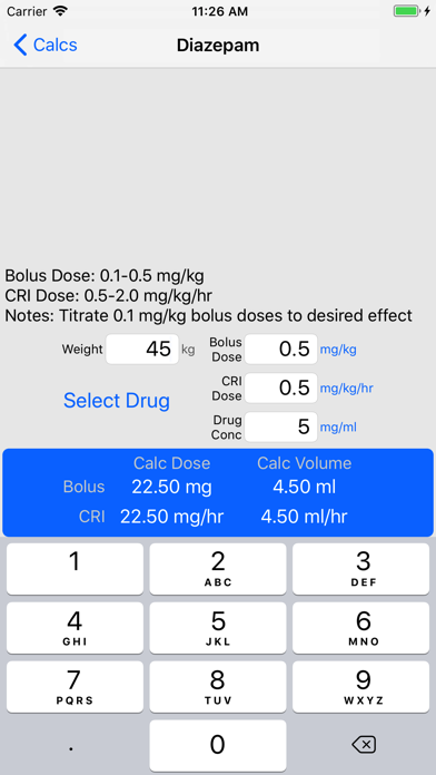 VetPDA Calcs Screenshot 1