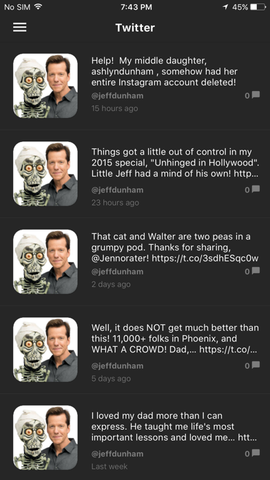 Jeff Dunham Mobile App Screenshot 2 - AppWisp.com Jeff Dunham Mobile App Screenshot 2 - AppWisp.com