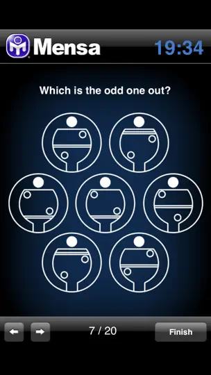 Captura de pantalla de Mensa Brain Test en iPhone 3