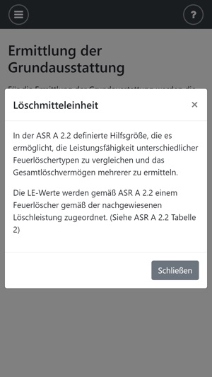 Feuerlöscher-Rechner ASR A2.2 im App Store