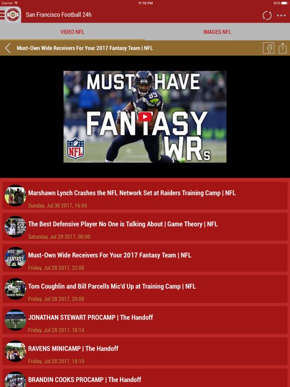 Screenshot #4 pour 24h News for S. Francisco 49ers