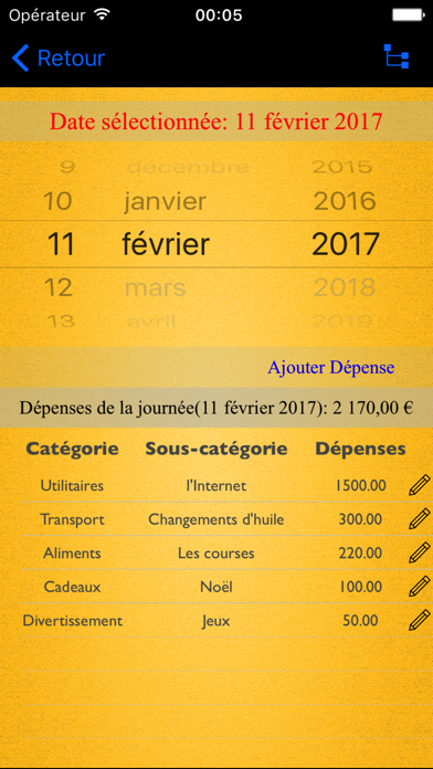 Screenshot #3 pour Dépenses mensuelles Lite