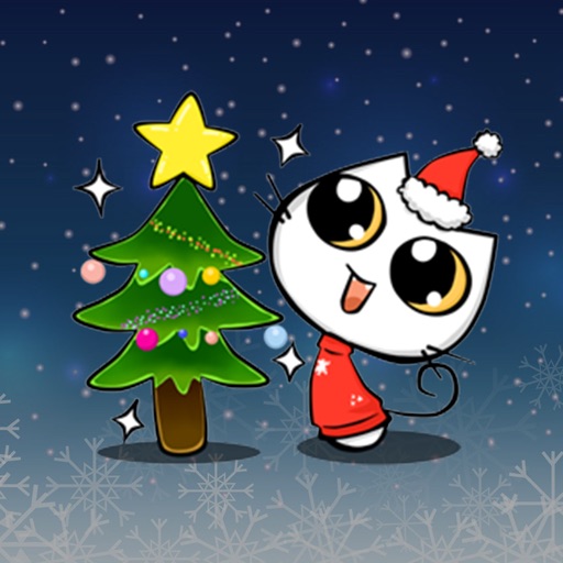 Xmas & New Year Animated Cat Icon