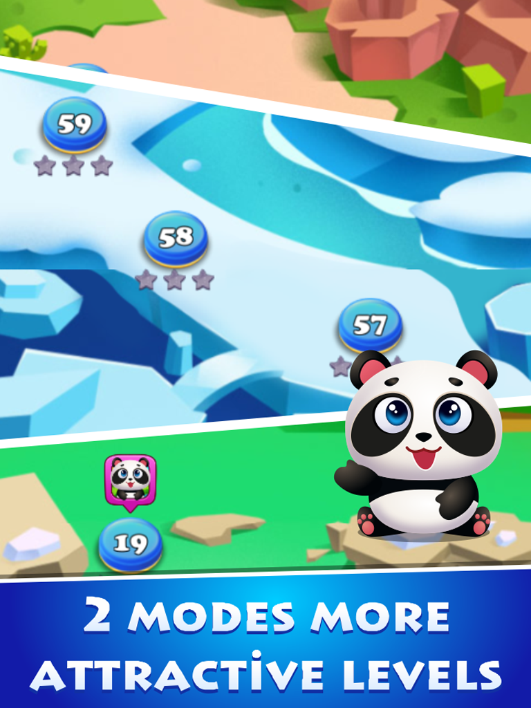 Bubble pop cat rescue match 3 puzzle