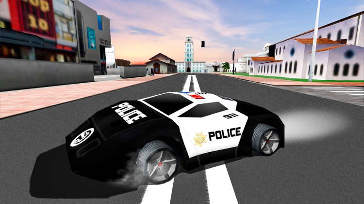 3D City Crime Police Car Drift Racer