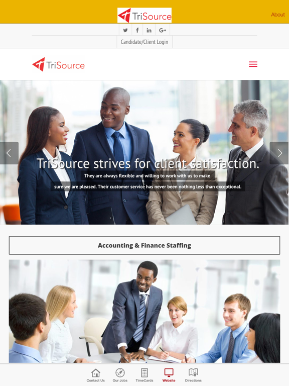 TriSource Staffing App iPad screenshot 3 - Social Networking app