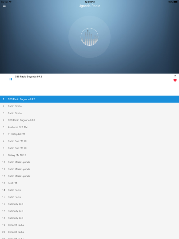 Uganda Radio Station Online FM iPad screenshot 4 - Music app