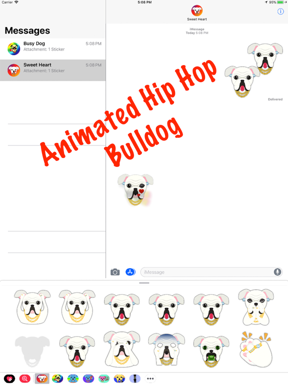 Animated Hip Hop Bulldog