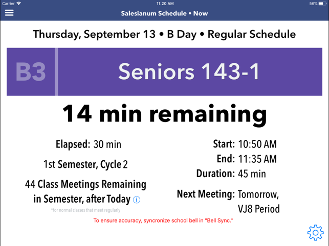 Salesianum Schedule: Teacher