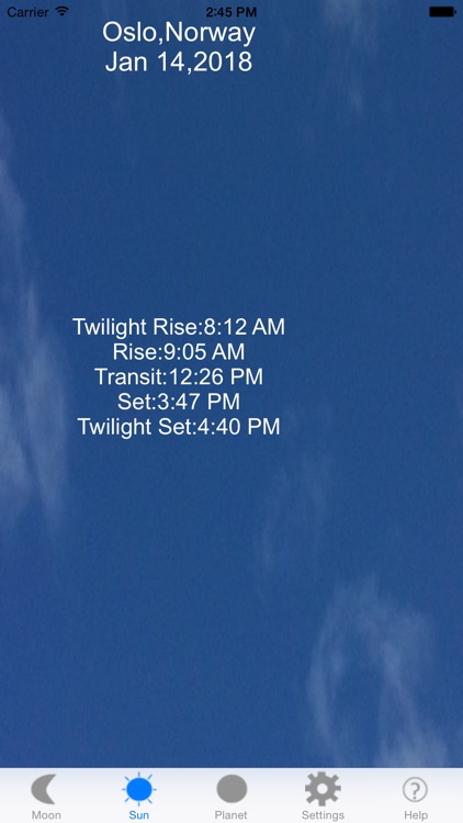 Moon Phase & Sun Rise/Set