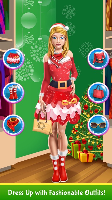 Christmas Hair Nail Salon Game screenshot 2