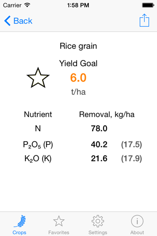 Crop Nutrient Removal Calc screenshot 3