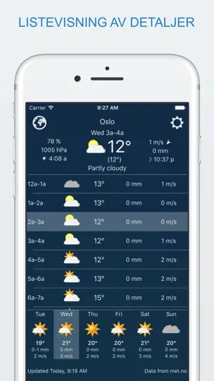 Widget Weather Lite iPhone-skjermbilde 3