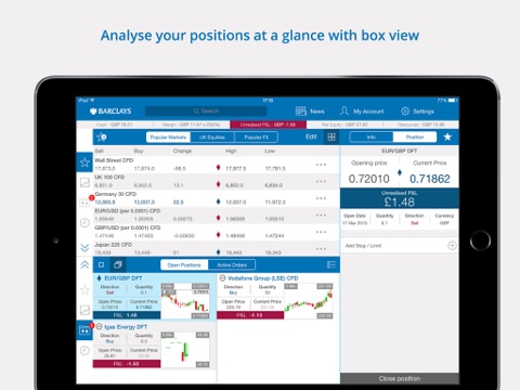 Barclays CFD&FST for iPad screenshot 3