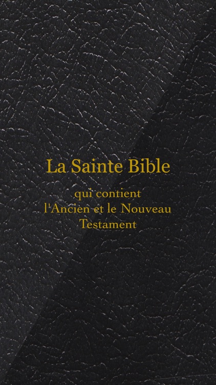 La Sainte Bible (avancée)