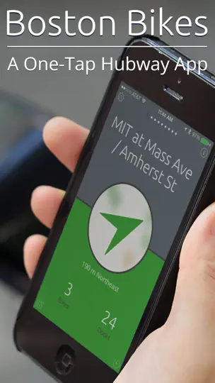 Скриншот Boston Bikes — A One-Tap Hubway App на iPhone 1
