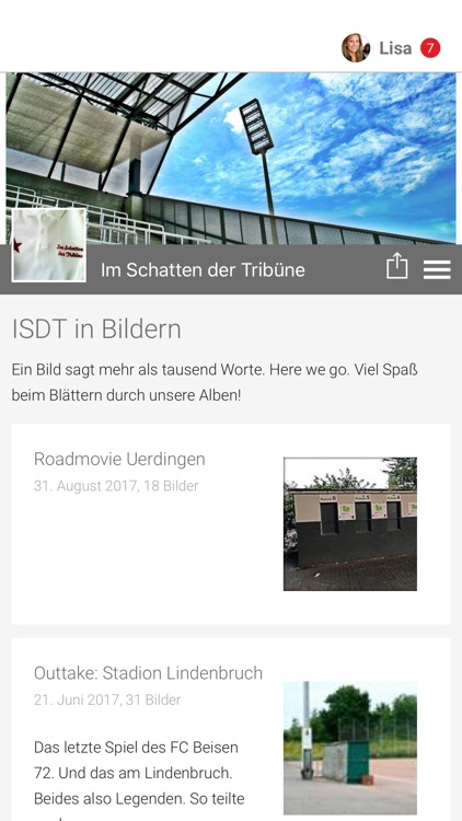 Im Schatten der Tribüne