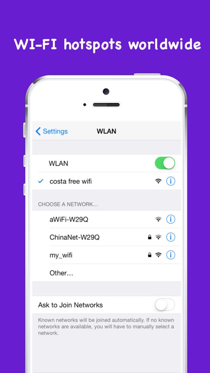 WiFi Password-for easy wireless internet access.