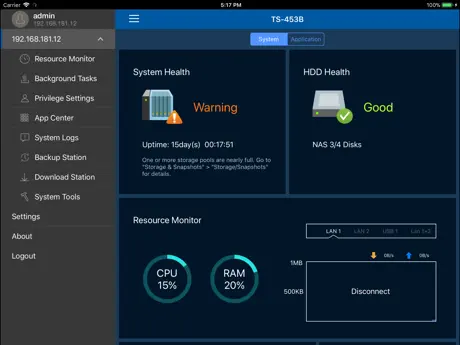 NAS System Manager