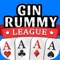 Download Gin Rummy League and play with hundreds of players who are online right now