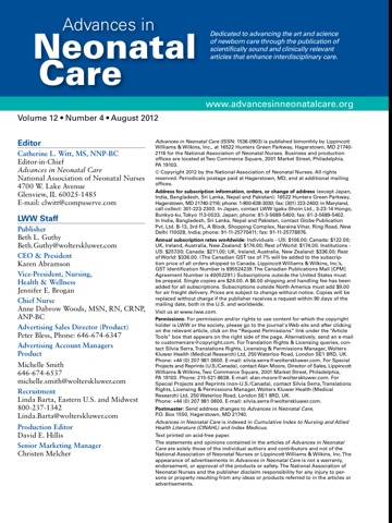 Advances in Neonatal Care (ANC) Journal screenshot 4