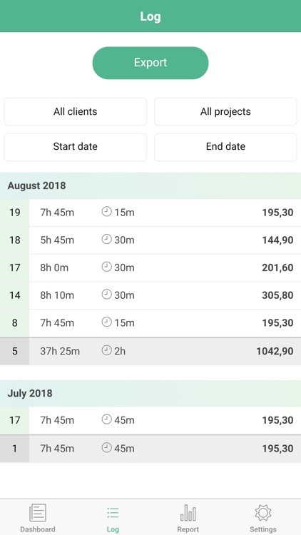 Work Log - Time Tracking