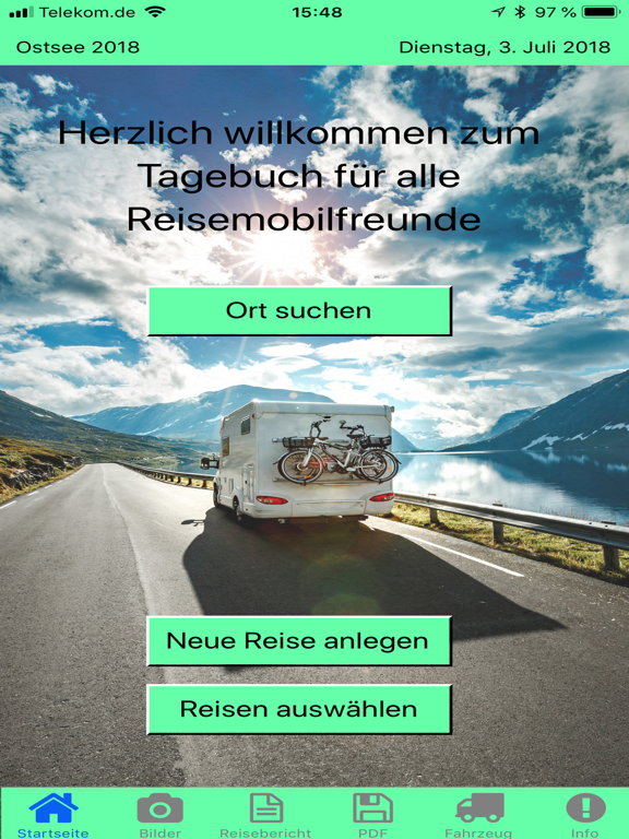 Screenshot #4 pour Reisemobil-Tagebuch