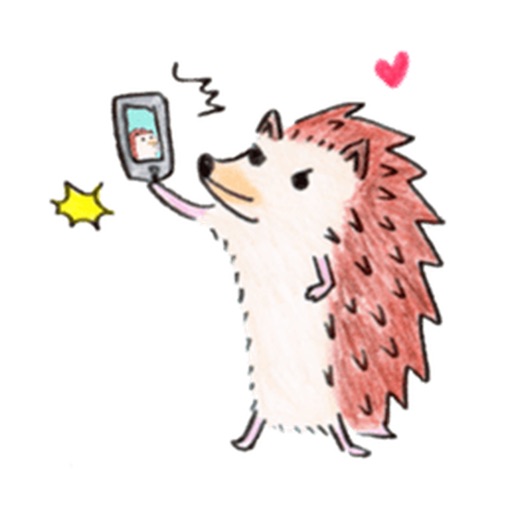 Adorable Hedgehog - HedgMoji Emoji Sticker icon