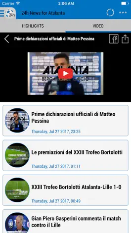 Game screenshot 24h News for Atalanta hack
