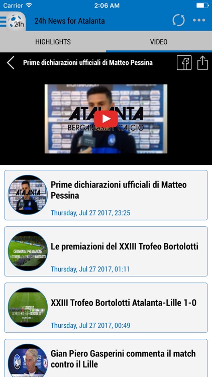 24h News for Atalanta