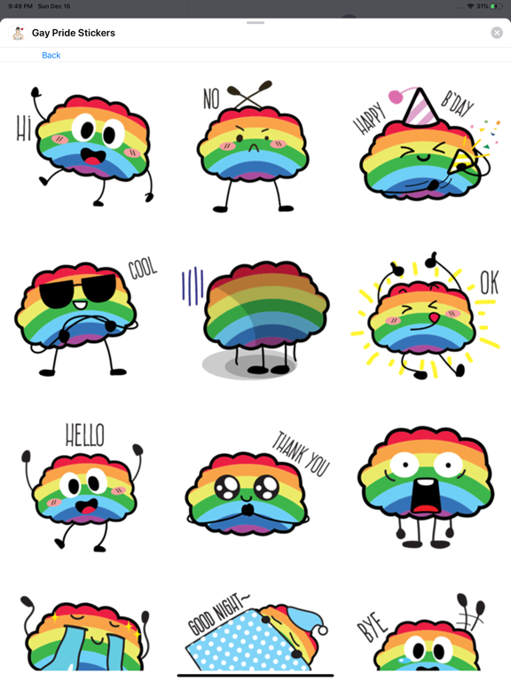 Screenshot #4 pour Gay Pride Stickers Collection