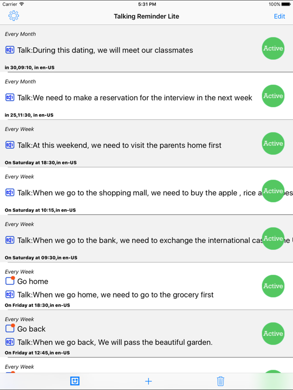 Screenshot #4 pour Talking Reminder Lite