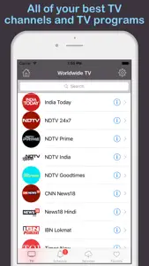 Worldwide TV online screenshot #1 for iPhone