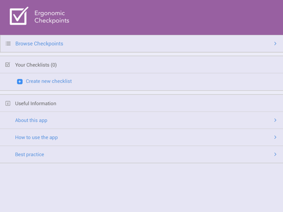 Ergonomic Checkpoints