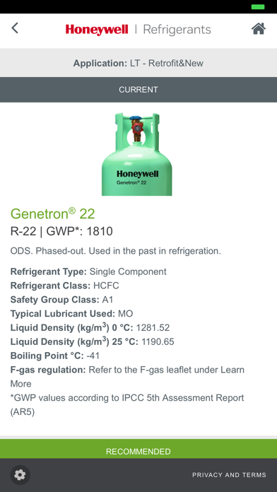 Screenshot #2 pour Refrigerant Selection Tool EU