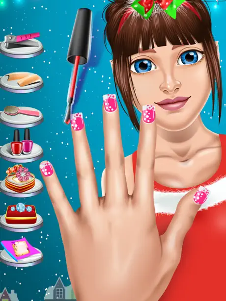 Christmas Hair Nail Salon Game