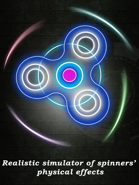 Neon Fidget Spinner Simulator